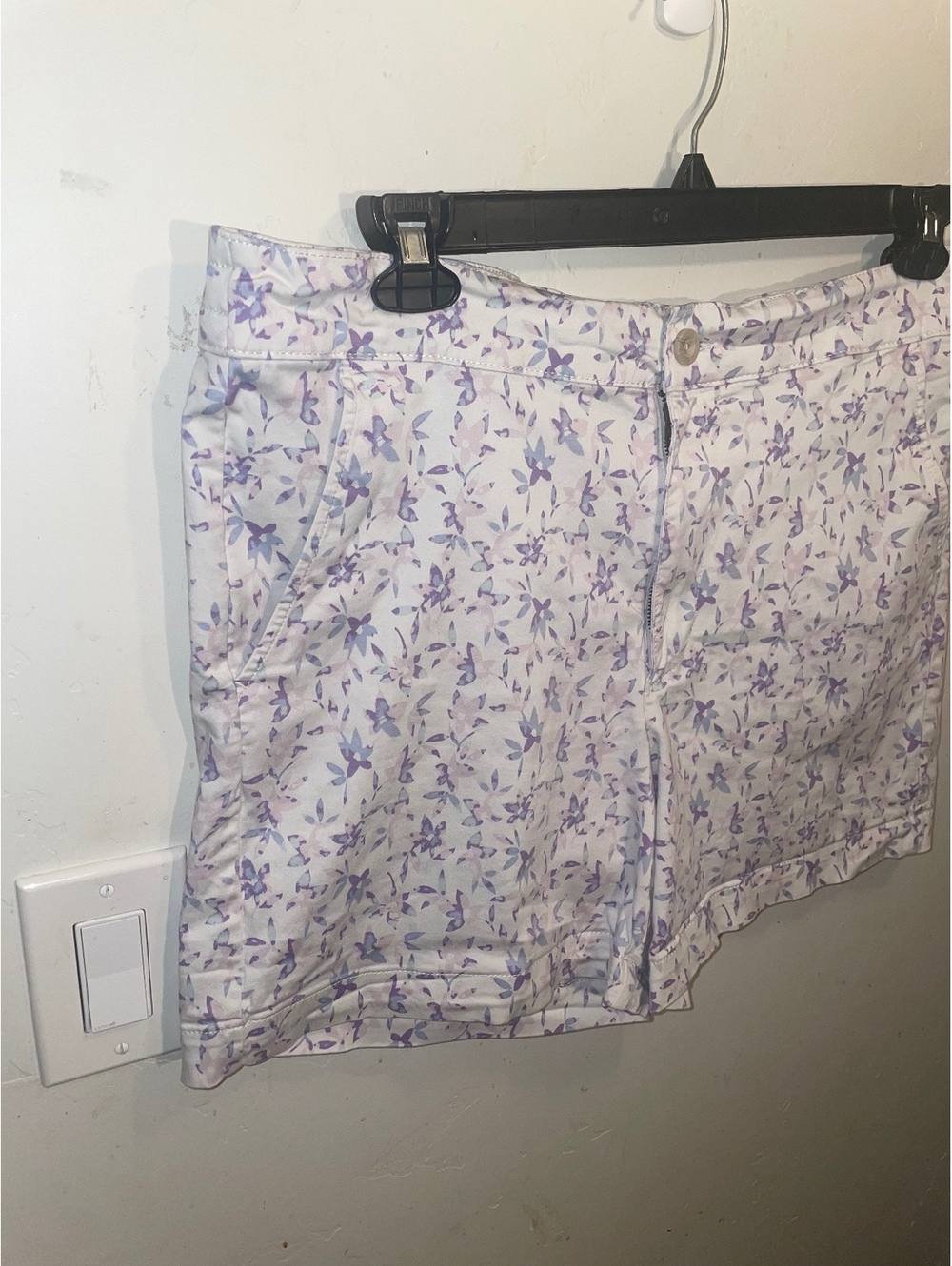Jachs Girlfriend stretch chino short with lavender floral print size XL - Picture 4 of 6